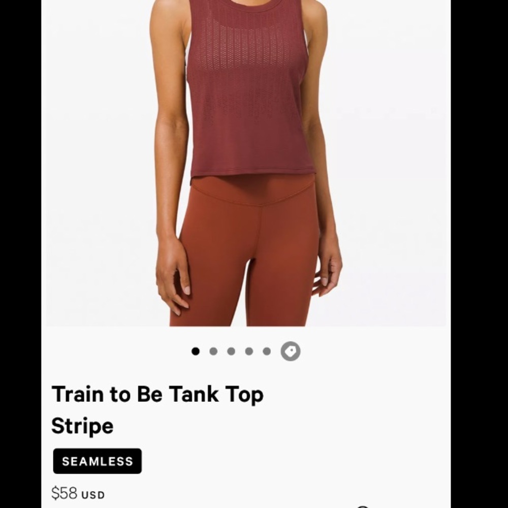 Lululemon Train to Be cropped tank top
